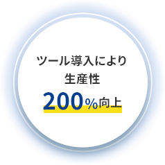 ツール導入により生産性200%向上